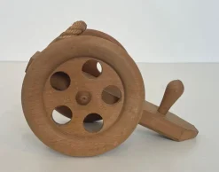 Sale Pamono Wood and Rope Bottle Holder by Audoux & Minet