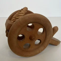 Sale Pamono Wood and Rope Bottle Holder by Audoux & Minet