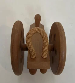 Sale Pamono Wood and Rope Bottle Holder by Audoux & Minet