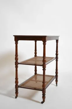 Pamono Wood, Cane and Marble Trolley, 19th Century><noscript><img width=