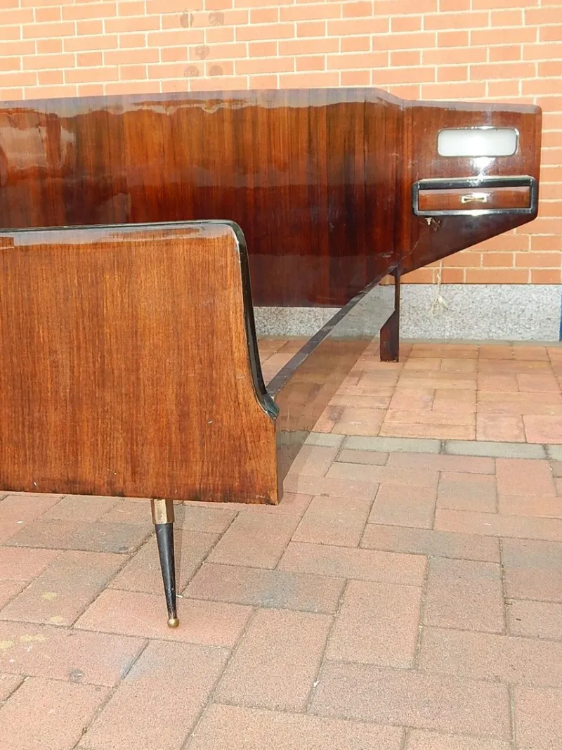 Pamono Wood Double Bed, 1950s> Beds & Bedroom Sets