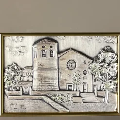Pamono Wood, Gold & Silver Relief Picture Collection AG3, Italy, 1990s
