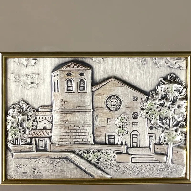 Pamono Wood, Gold & Silver Relief Picture Collection AG3, Italy, 1990s