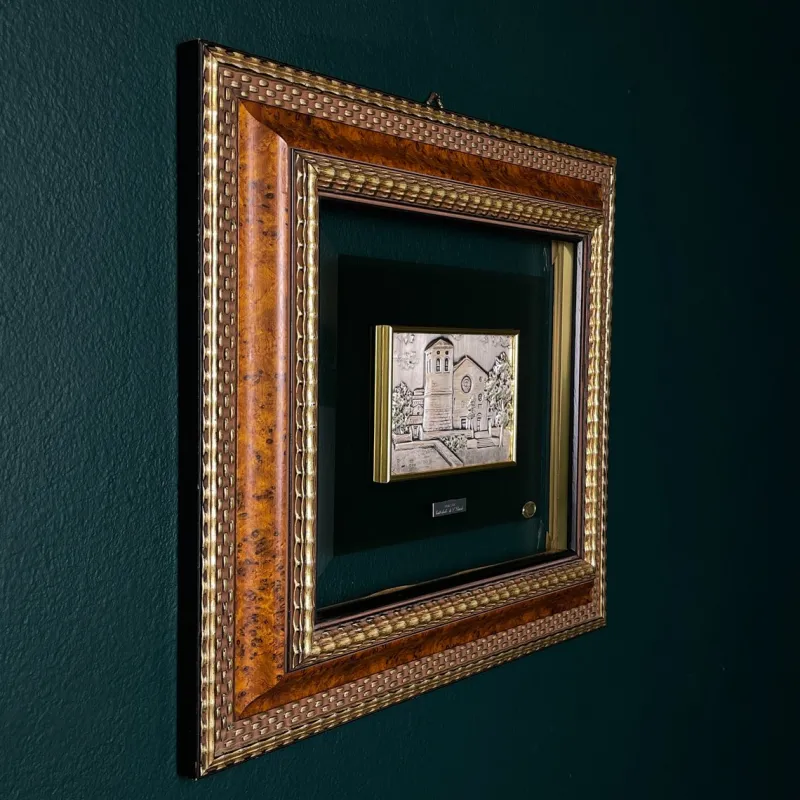 Pamono Wood, Gold & Silver Relief Picture Collection AG3, Italy, 1990s
