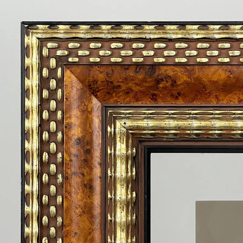 Pamono Wood, Gold & Silver Relief Picture Collection AG3, Italy, 1990s