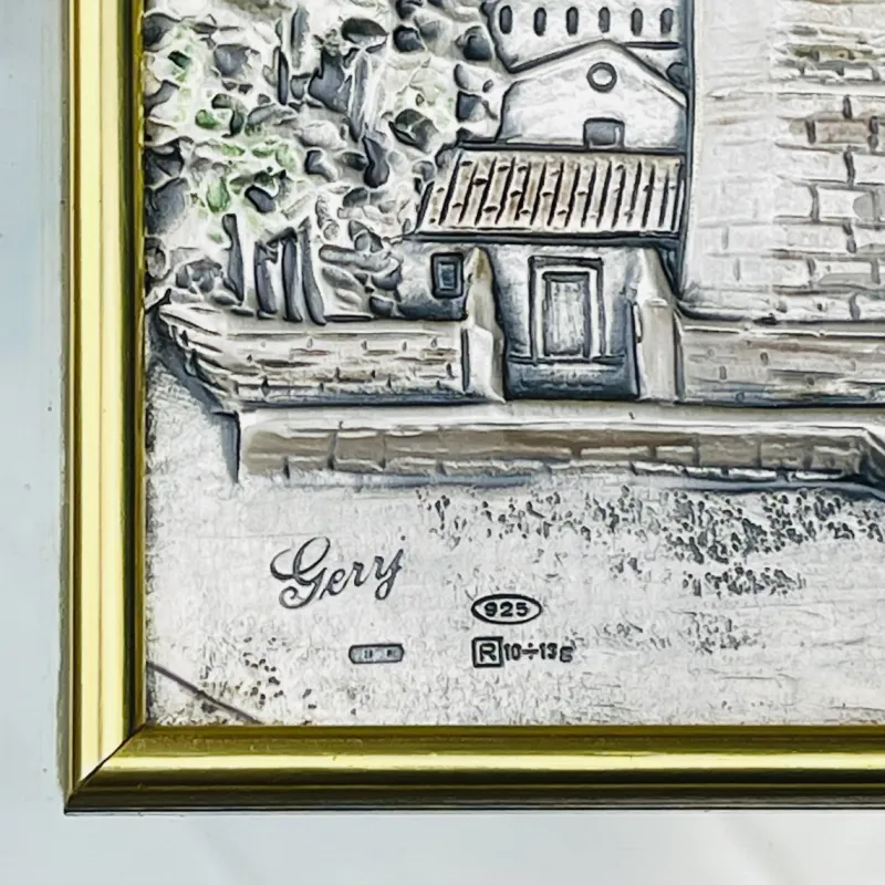 Pamono Wood, Gold & Silver Relief Picture Collection AG3, Italy, 1990s