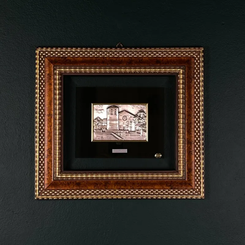 Pamono Wood, Gold & Silver Relief Picture Collection AG3, Italy, 1990s
