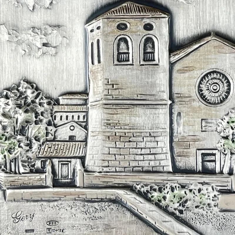 Pamono Wood, Gold & Silver Relief Picture Collection AG3, Italy, 1990s
