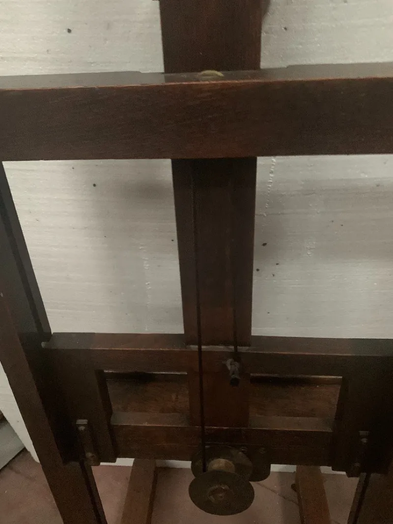 Pamono Wood Rack and Pinion Easel, 20th Century