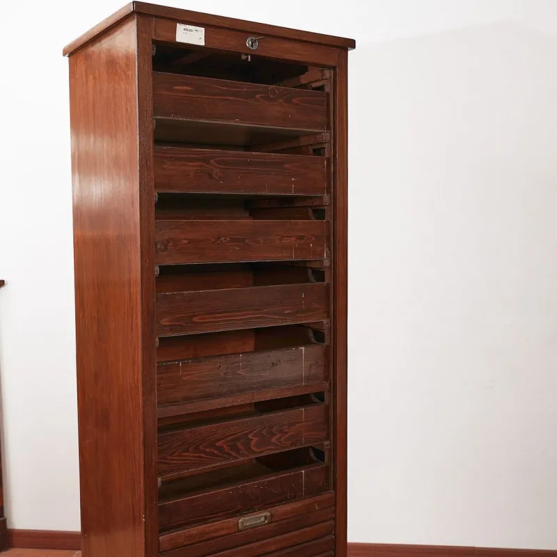 Pamono Wood Shutter File Cabinet> Cabinets & Wardrobes