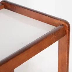 Pamono Wooden and Laminate Trolleys, 1970s, Set of 2> Serving Bar Carts & Trolleys