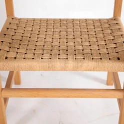 Pamono Wooden and Rope Armchairs, 1970s, Set of 2><noscript><img width=