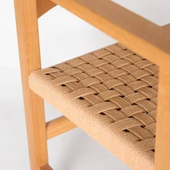 Pamono Wooden and Rope Armchairs, 1970s, Set of 2><noscript><img width=