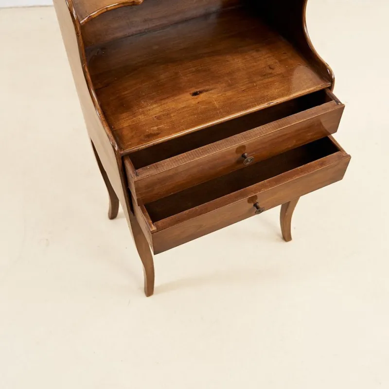 Pamono Wooden Bedside Table with Two Drawers> Nightstands