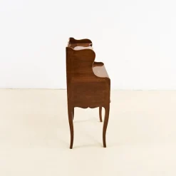 Pamono Wooden Bedside Table with Two Drawers><noscript><img width=