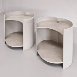 Pamono Wooden Bedside Tables by K. Takahama for Gavina, 1960s, Set of 2><noscript><img width=