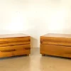Pamono Wooden Bedside Tables by Mario Marenco for Mobilgirgi, 1980s, Set of 2> Nightstands