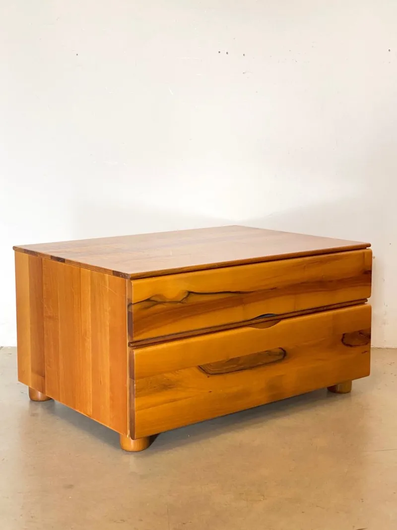Pamono Wooden Bedside Tables by Mario Marenco for Mobilgirgi, 1980s, Set of 2> Nightstands