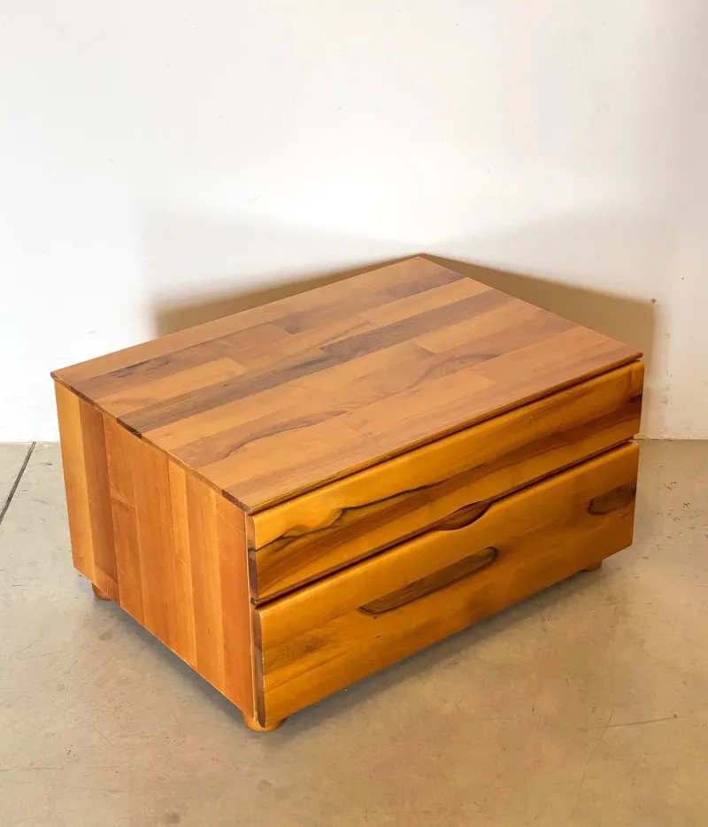 Pamono Wooden Bedside Tables by Mario Marenco for Mobilgirgi, 1980s, Set of 2> Nightstands