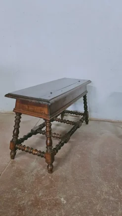 Pamono Wooden Benches, 1960s, Set of 2><noscript><img width=