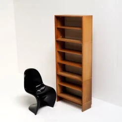 Pamono Wooden Bookcase by Cees Braakman for Pastoe, 1970s><noscript><img width=