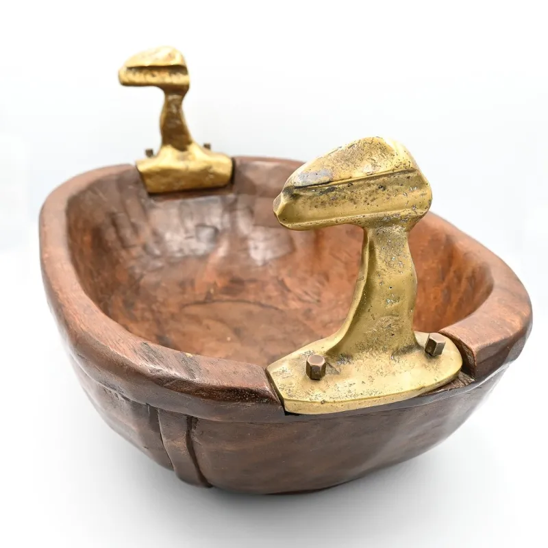 Outlet Pamono Wooden Bowl by David Marshall, 1980s