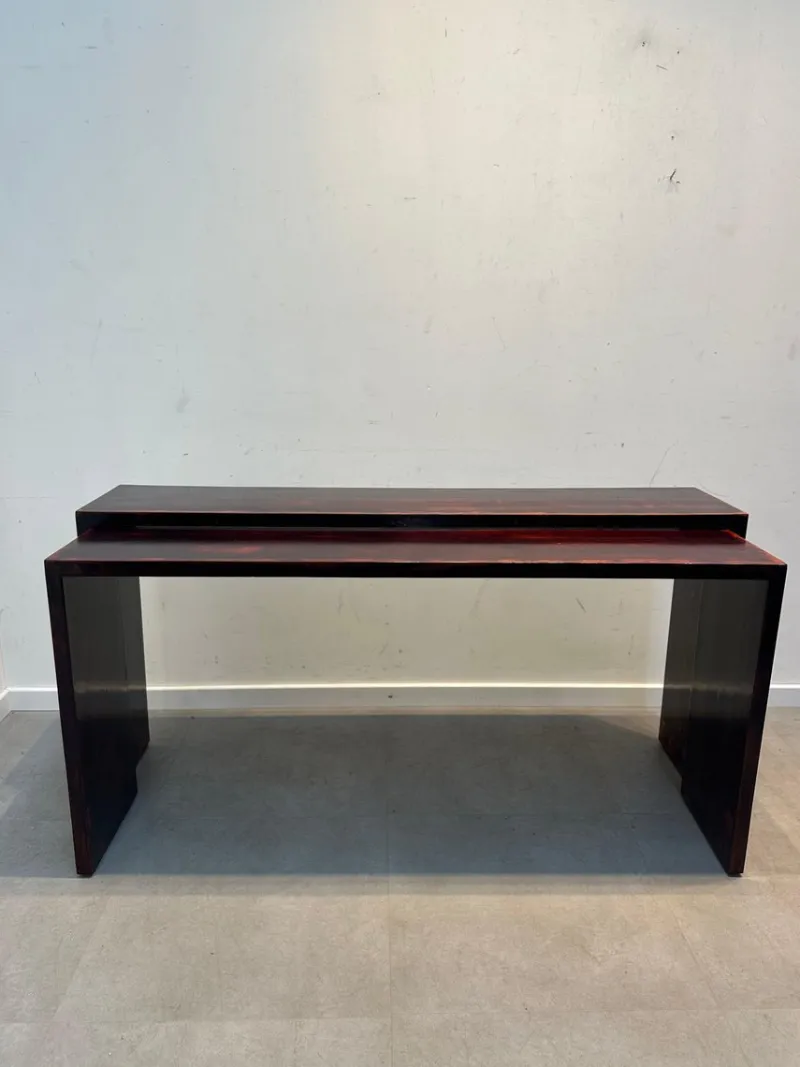 Clearance Pamono Wooden Console Tables, Set of 2