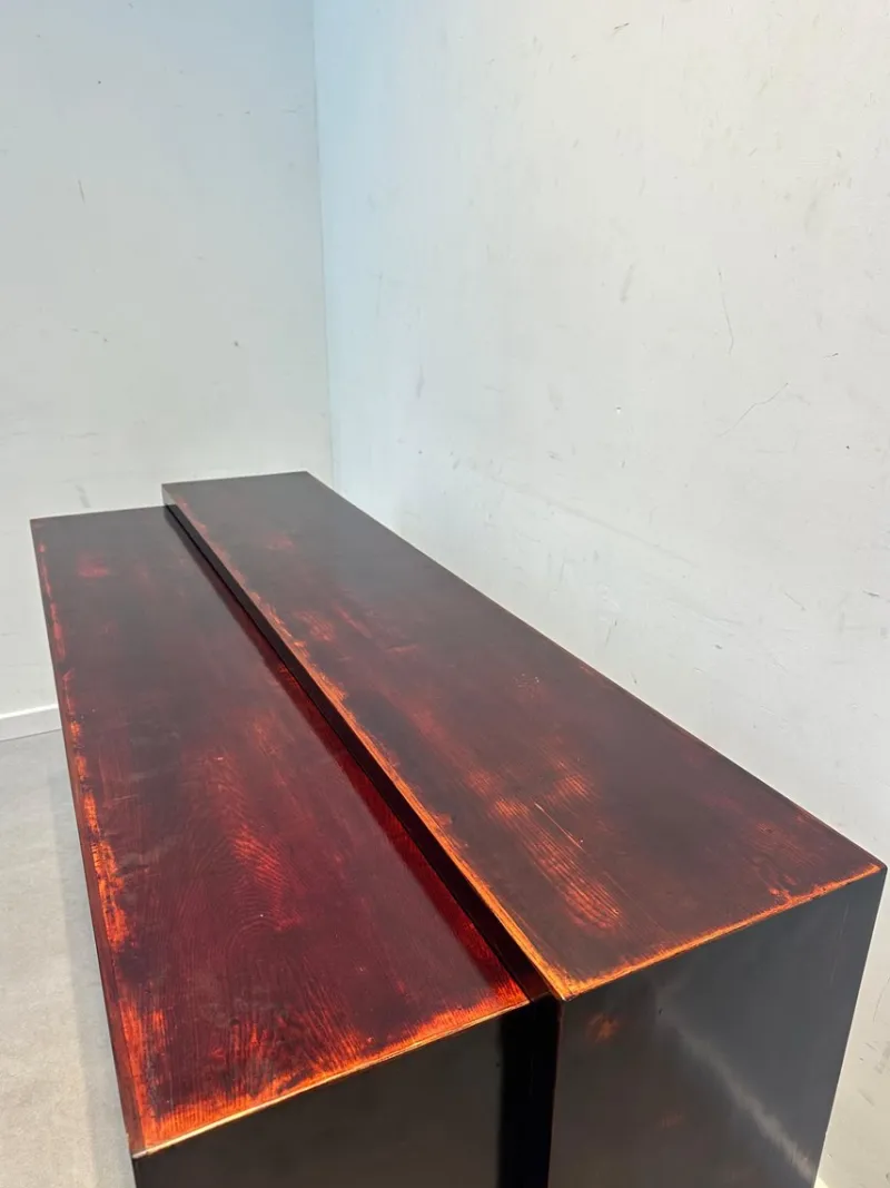 Clearance Pamono Wooden Console Tables, Set of 2