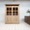 Pamono Wooden Display Cabinet with Sliding Doors, 1930> Cabinets & Wardrobes