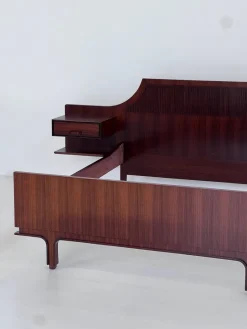 Best Pamono Wooden Double Bed by Gianfranco Frattini, 1950s