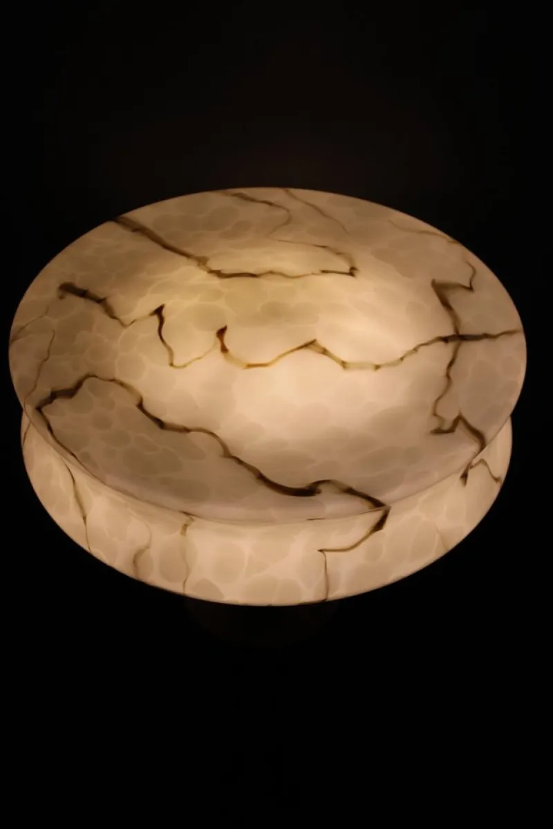 Pamono Wooden Floor Lamp with Glass Shade, 1940s> Floor Lamps