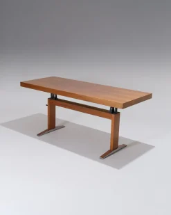 Best Pamono Wooden Height-Adjustable Dining Table, 1970s