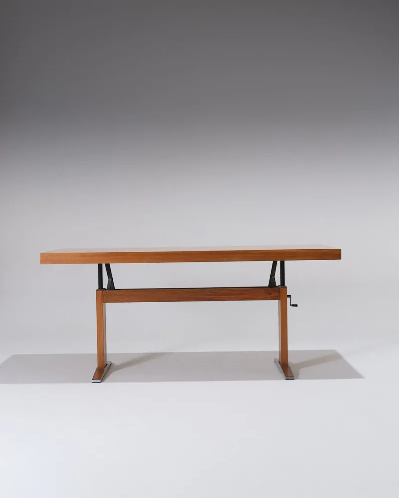 Best Pamono Wooden Height-Adjustable Dining Table, 1970s