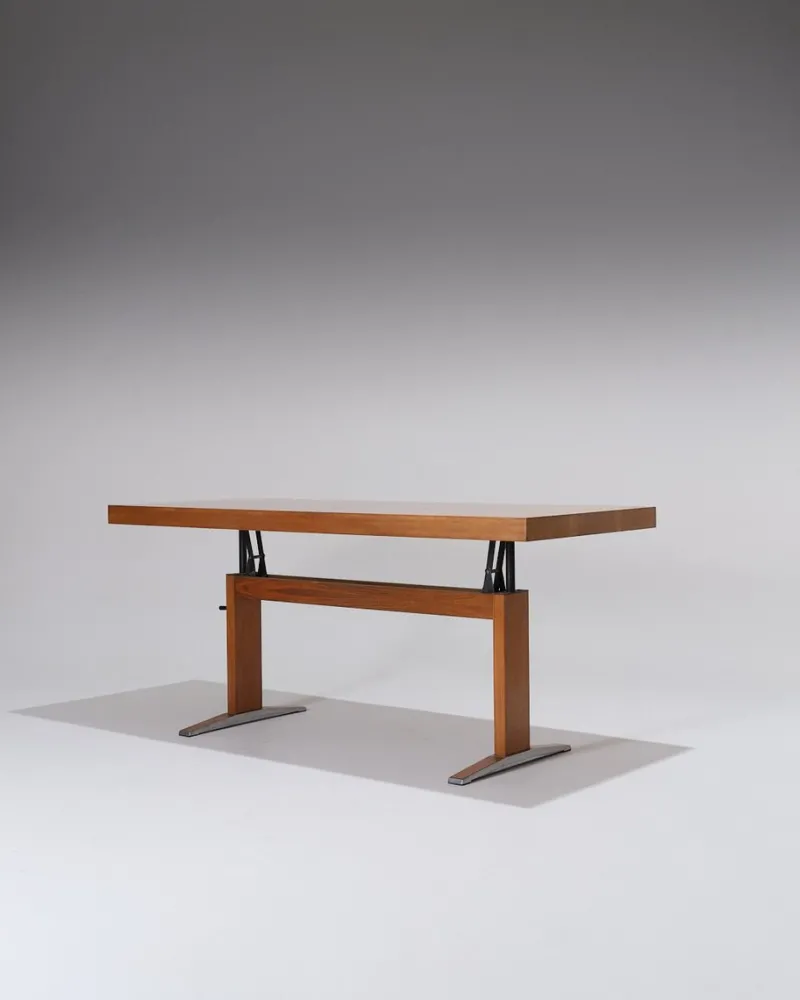 Best Pamono Wooden Height-Adjustable Dining Table, 1970s