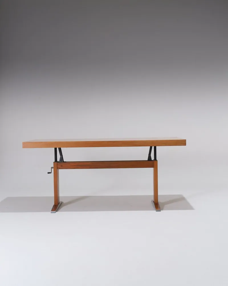 Best Pamono Wooden Height-Adjustable Dining Table, 1970s