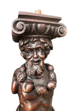 Discount Pamono Wooden Pilaster, 1890s, Set of 2