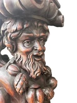 Discount Pamono Wooden Pilaster, 1890s, Set of 2