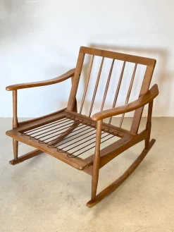 Sale Pamono Wooden Rocking Chair, 1960s