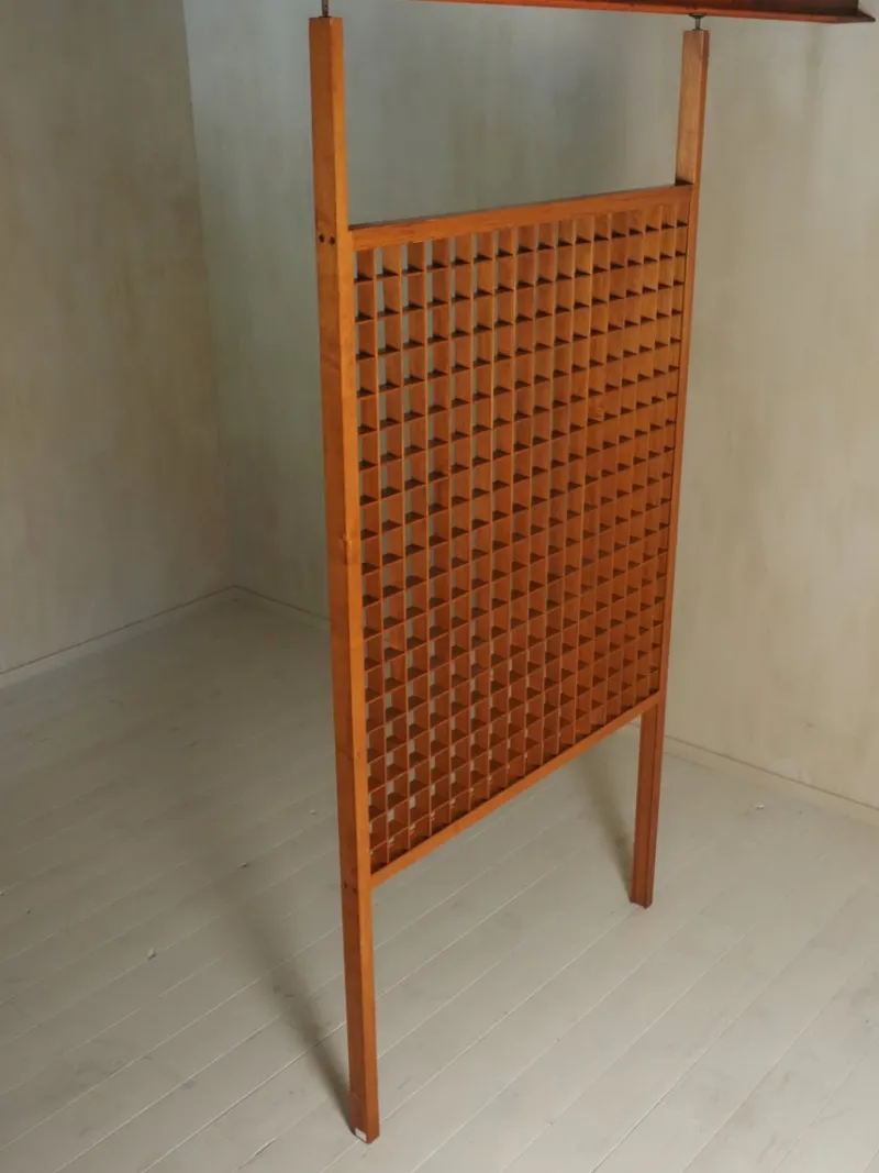 Hot Pamono Wooden Room Divider with Lattice Design, 1960