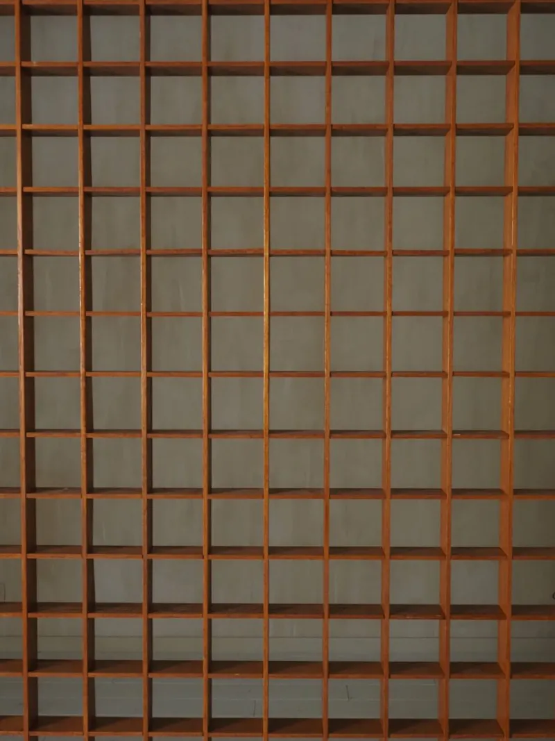 Hot Pamono Wooden Room Divider with Lattice Design, 1960