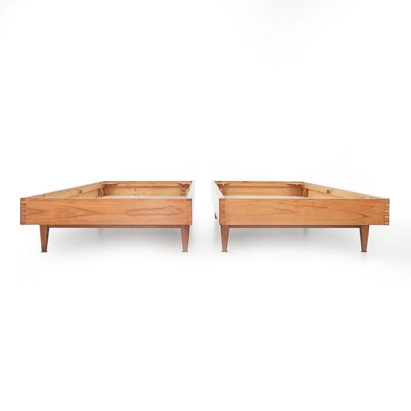 Pamono Wooden Single Bed, 1950s> Beds & Bedroom Sets