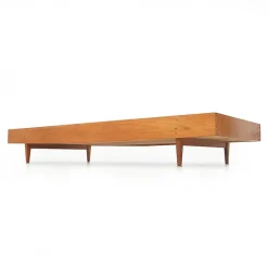 Pamono Wooden Single Bed, 1950s><noscript><img width=