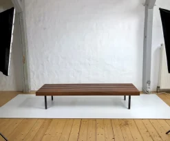 Pamono Wooden Slatted Bench from the Wiener Werkstätten, 1960s> Benches