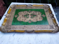 Sale Pamono Wooden Tray, Florentine, 1970s