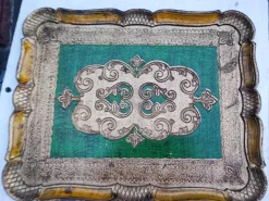 Sale Pamono Wooden Tray, Florentine, 1970s