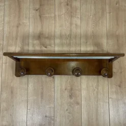 Online Pamono Wooden Wall-Mounted Coat Rack and Hat Rack, 1960s
