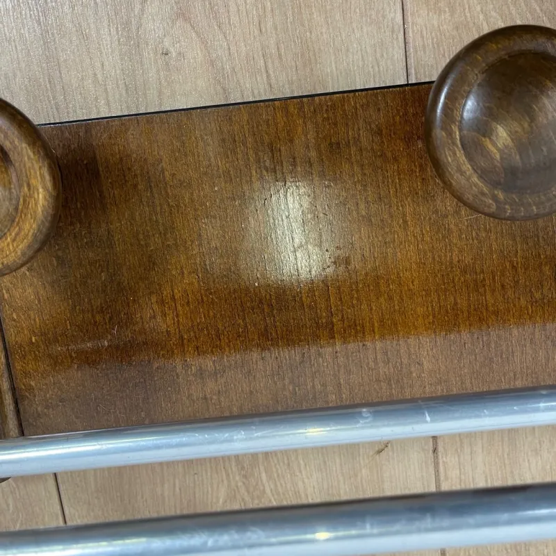 Online Pamono Wooden Wall-Mounted Coat Rack and Hat Rack, 1960s