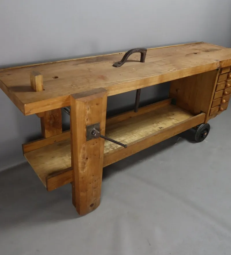 Best Pamono Wooden Workbench on Castors