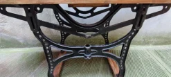 Pamono Workbench in Oak with Iron Base><noscript><img width=