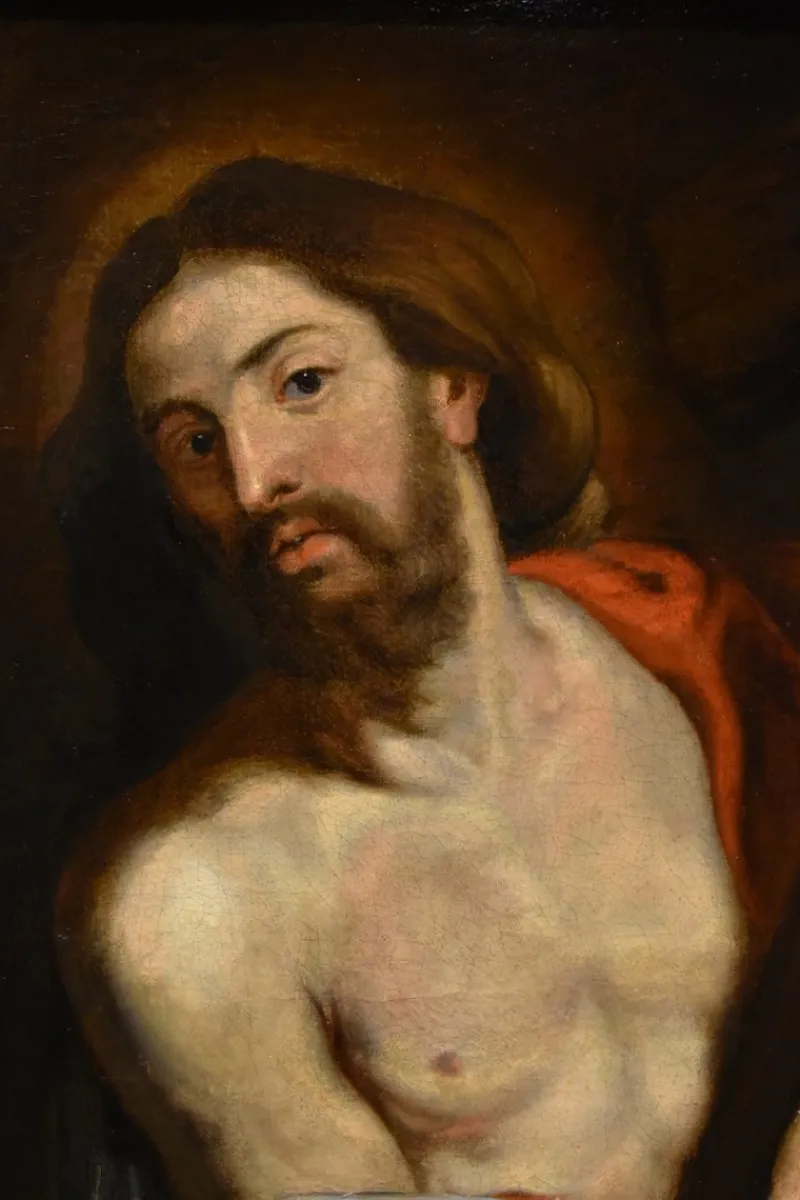 Pamono Workshop of Anthoon Van Dyck, Christ Carrying the Cross, 1650, Oil on Canvas, Framed> Old Masters
